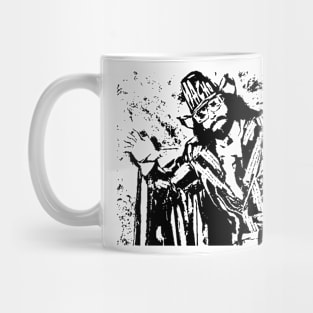 black and white Randy Macho Mug